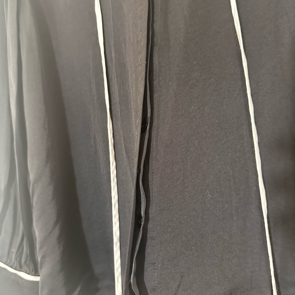 Adriano Goldschmied Winslet blouse button down size M in true black - Picture 11 of 15